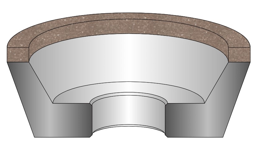 drawing of a 14F1R Loroch grinding wheel 5