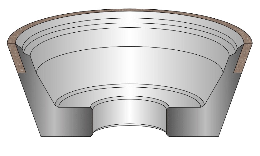 drawing of a 11V9 grinding wheel