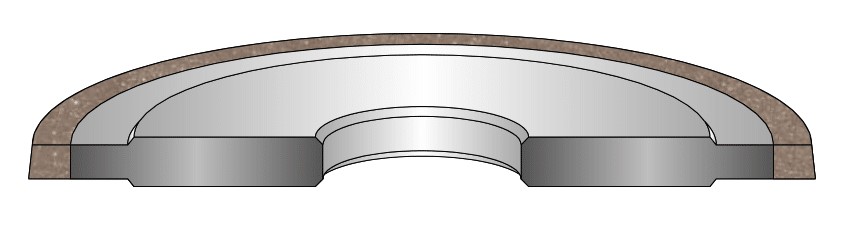 drawing of a 14BB1 AKE grinding wheel