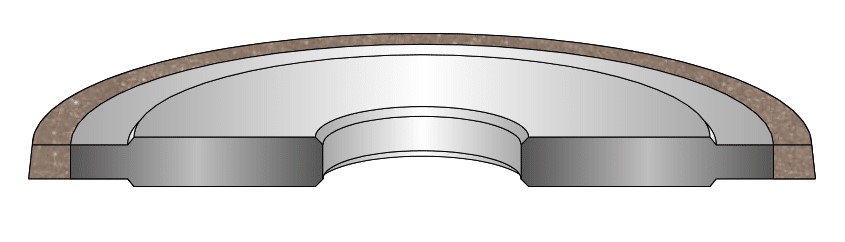 drawing of a 14BB1 AKE grinding wheel