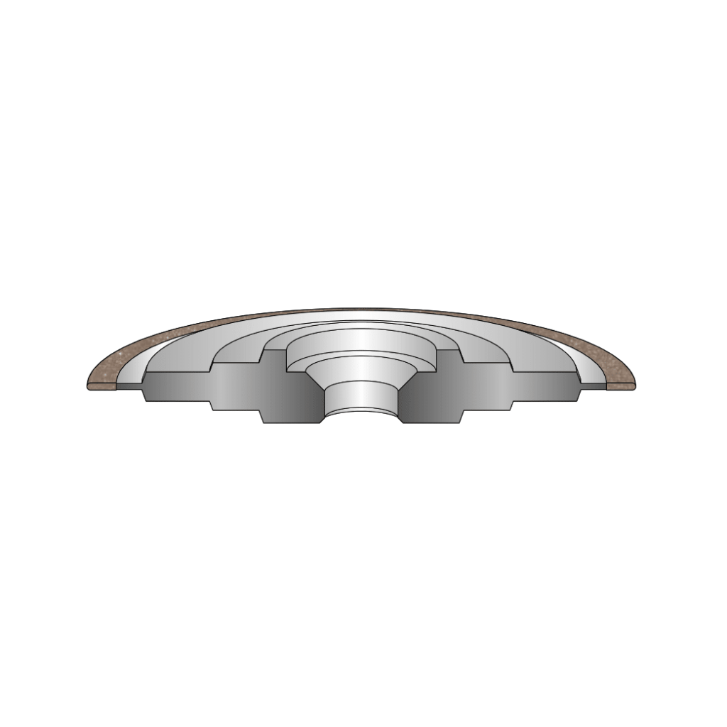 drawing of a 14F1R Schimdt Tempo grinding wheel