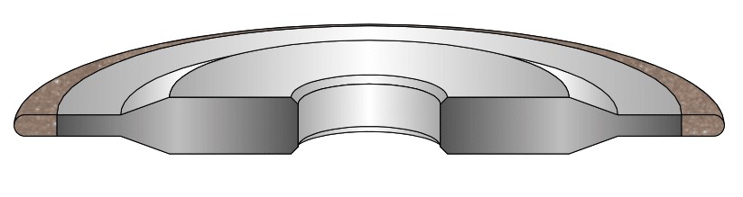 drawing of a 14F1R Schimdt Tempo grinding wheel 5