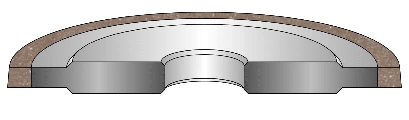 drawing of a 14V1R grinding wheel 1