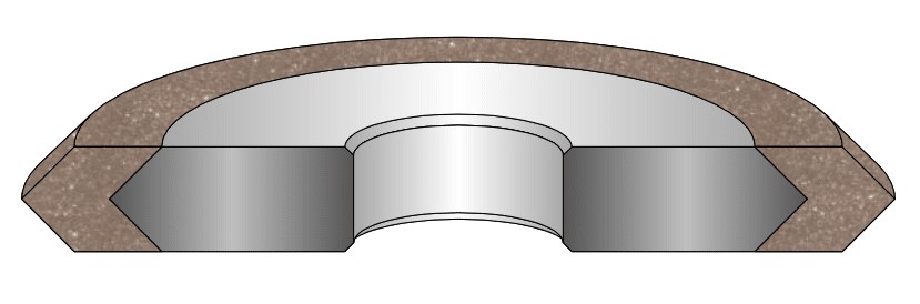 Drawing of a 1EE1R Grinding wheel