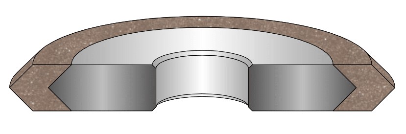 Drawing of a 1EE1R Grinding wheel