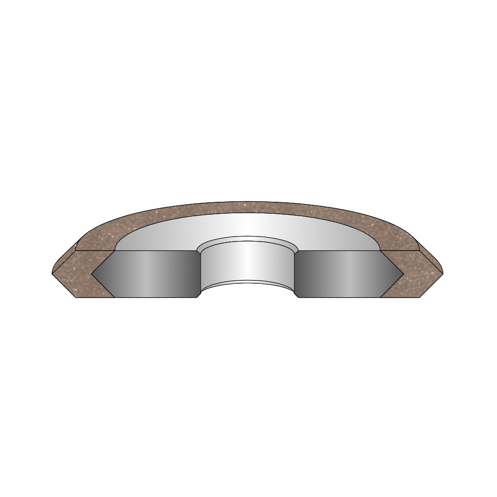 Drawing of a 1EE1R Grinding wheel