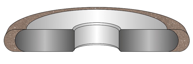 Drawing of a 1FF1R Grinding wheel 1