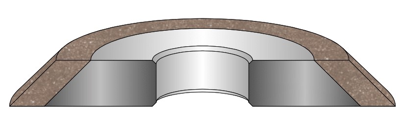 drawing of a 1V1 grinding wheel 1