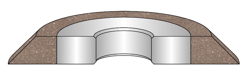 drawing of a 1B1 grinding wheel 2