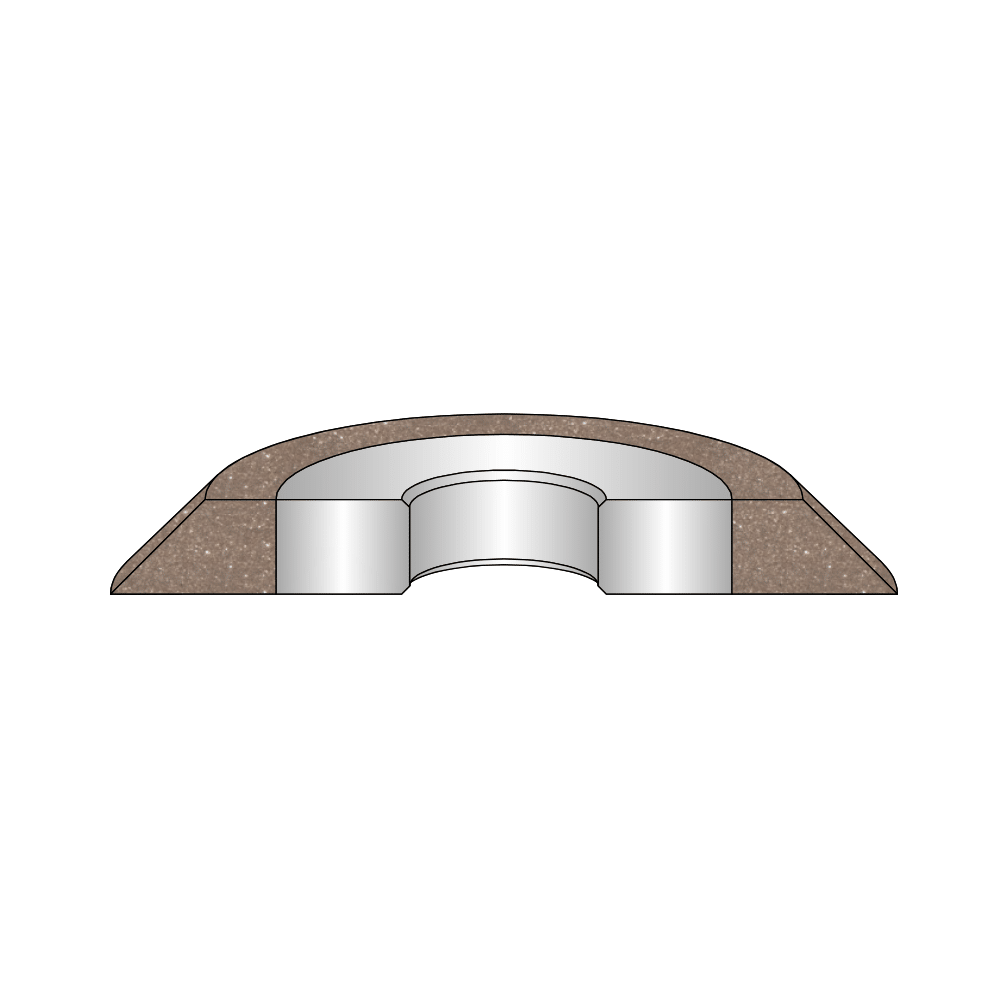 drawing of a 1B1 grinding wheel