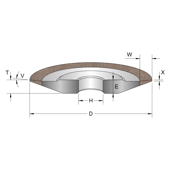Carbide Grinding Wheels 4BT9 Metal Grinding Wheel